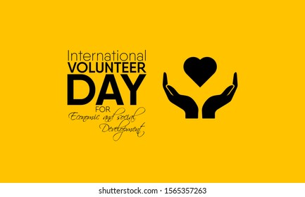 Vector illustration on the theme of International Volunteer day for Economic and social Development on December 5th.