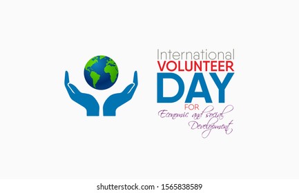 Vector illustration on the theme of International Volunteer day for Economic and social Development on December 5th.
