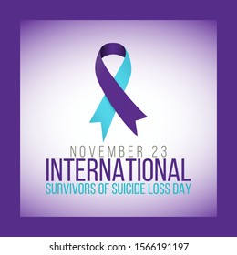 Vector Illustration on the theme of International Survivors of Suicide Loss Day on November 23rd.