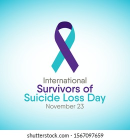 Vector Illustration on the theme of International Survivors of Suicide Loss Day on November 23rd.