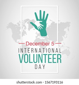 Vector illustration on the theme of International Volunteer day for Economic and social Development on December 5th.