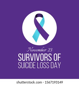 Vector Illustration on the theme of International Survivors of Suicide Loss Day on November 23rd.