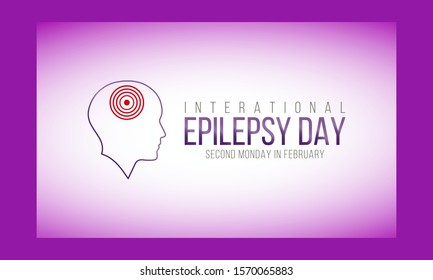 Vector illustration on the theme of International Epilepsy Day on Second Monday in February.