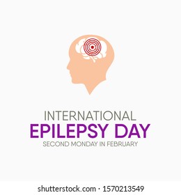 Vector illustration on the theme of International Epilepsy Day on Second Monday in February.