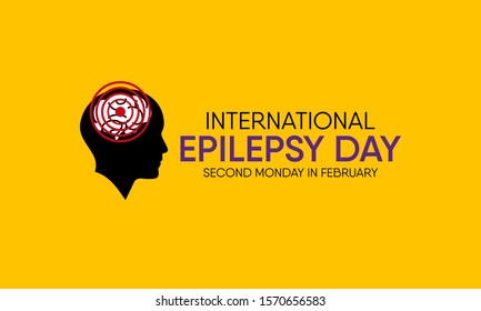 Vector illustration on the theme of International Epilepsy Day on Second Monday in February.