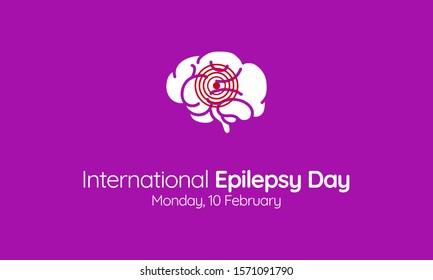 Vector illustration on the theme of International Epilepsy Day on Second Monday in February.