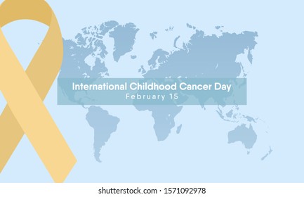 Vector illustration on the theme of International Childhood Cancer Day on February 15th.