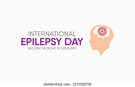 Vector illustration on the theme of International Epilepsy Day on Second Monday in February.