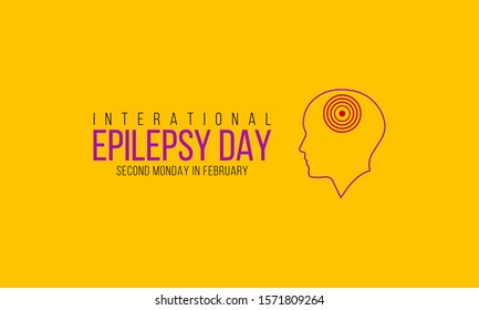 Vector illustration on the theme of International Epilepsy Day on Second Monday in February.