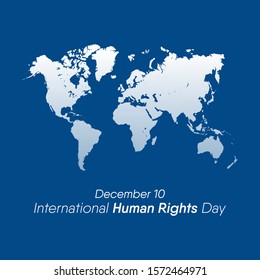 Vector illustration on the theme of International Human Rights Day on December 10th.