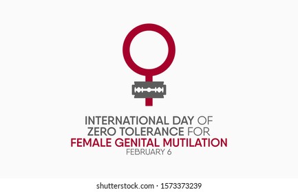 Vector illustration on the theme of International Day of zero tolerance for  female genital mutilation on February 6th.