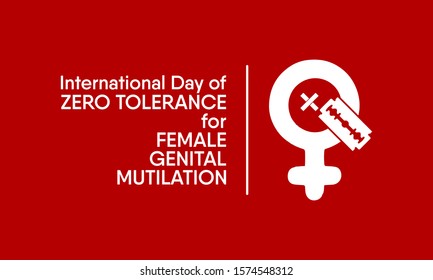 Vector illustration on the theme of International Day of zero tolerance for  female genital mutilation on February 6th.