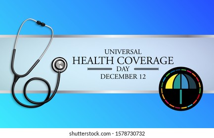 Vector Illustration On The Theme Of International Universal Health Coverage Day On December 12th.