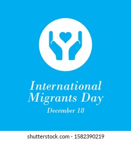Vector illustration on the theme of International Migrants Day on December 18th.