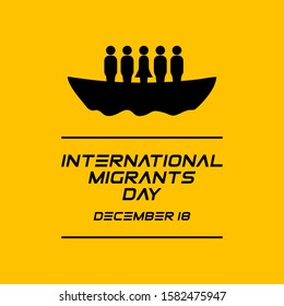 Vector illustration on the theme of International Migrants Day on December 18th.