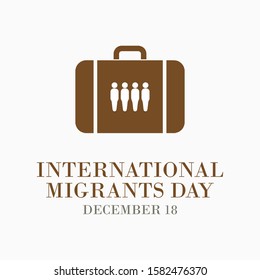 Vector illustration on the theme of International Migrants Day on December 18th.