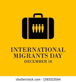 Vector illustration on the theme of International Migrants Day on December 18th.