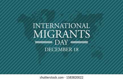 Vector illustration on the theme of International Migrants Day on December 18th.