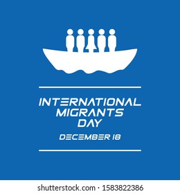 Vector illustration on the theme of International Migrants Day on December 18th.