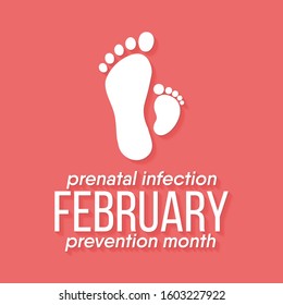Vector illustration on the theme of International Prenatal infection prevention month of February.