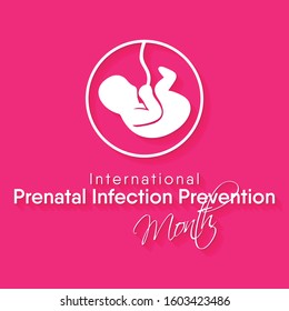 Vector illustration on the theme of International Prenatal infection prevention month of February.