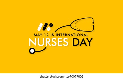 Vector illustration on the theme of International Nurses Day observed around the world on 12 May of each year, to mark the contributions that nurses make to society.