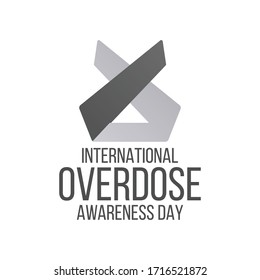 Vector illustration on the theme of International overdose awareness day observed each year on August 29th worldwide.