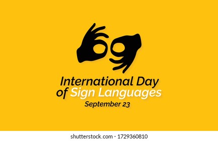 Vector illustration on the theme of International day of Sign Languages observed each year in September.