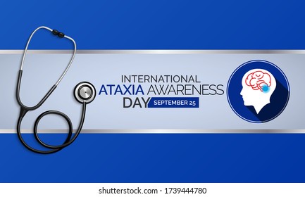 Vector illustration on the theme of International Ataxia awareness day observed each year on September 25 across the globe.