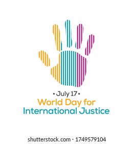 Vector illustration on the theme of International Criminal justice day observed each year on July 17th across the globe.