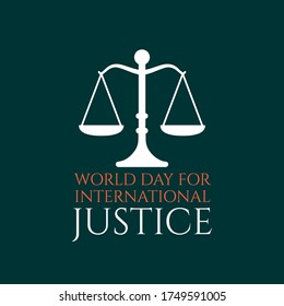 Vektorgrafik zum Thema Internationale Strafjustiz Tag beobachtet jedes Jahr am 17. Juli auf der ganzen Welt.