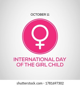 Vector illustration on the theme of International day of the girl child observed each year on October 11th across the globe.