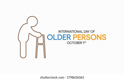 Vector illustration on the theme  of International day of older persons observed each year on October 1st across the globe.