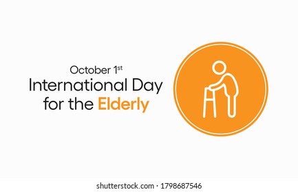 Vector illustration on the theme  of International day of older persons observed each year on October 1st across the globe.