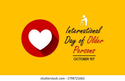 Vector illustration on the theme  of International day of older persons observed each year on October 1st across the globe.