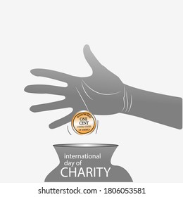 Vector Illustration on the theme International Day of Charity. eps 10