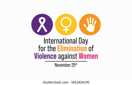 Vector illustration on the theme of International day for the Elimination of Violence against Women observed each year on November 25th across the globe.