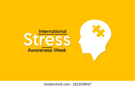 Vector Illustration On The Theme Of International Stress Awareness Week Observed Each Year During November Across The Globe.