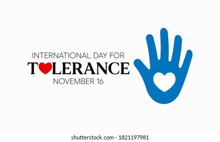 Vector illustration on the theme of International day for Tolerance observed each year on November 16th across the globe.