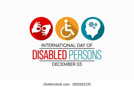 Vector illustration on the theme of International day of persons with disabilities observed each year on December 3rd across the globe.