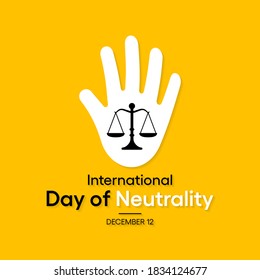 Vector illustration on the theme of International day of Neutrality observed each year on December 12th across the globe.