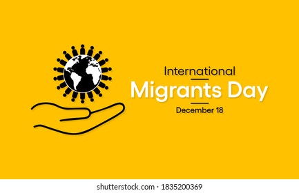 Vector illustration on the theme of International Migrants day observed each year on December 18th across the globe.