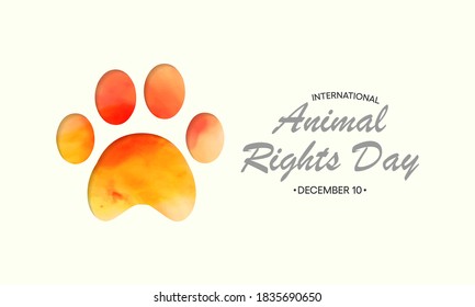 Vector illustration on the theme of International Animal rights day observed each year on December 10th across the globe.