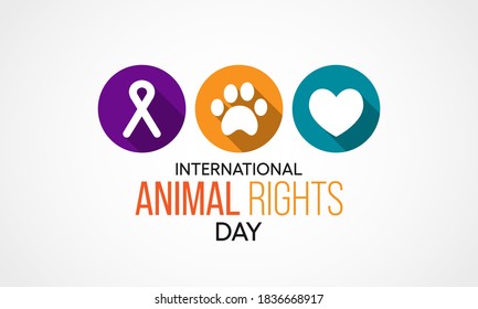 Vector illustration on the theme of International Animal rights day observed each year on December 10th across the globe.