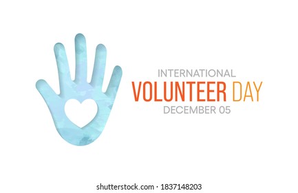 Vector illustration on the theme of International Volunteer day for social and economic development, observed each year on December 5th across the globe.