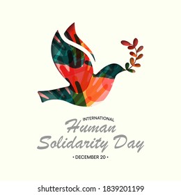 Vector illustration on the theme of International Human Solidarity day observed each year on December 20th across the globe.