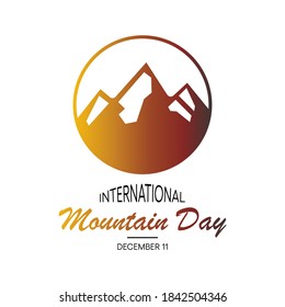 Vector illustration on the theme of International Mountain day observed each year on December 11th across the globe.