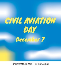 Ilustración de vectores sobre el tema del Día de la Aviación Civil Internacional que se celebra cada año el 7 de diciembre en todo el mundo.

