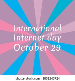 Vektorgrafik zum Thema des Internationalen Internet-Tages am 29. Oktober.