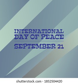 Vector illustration on the theme of International day of Peace observed each year on September 21st across the globe.